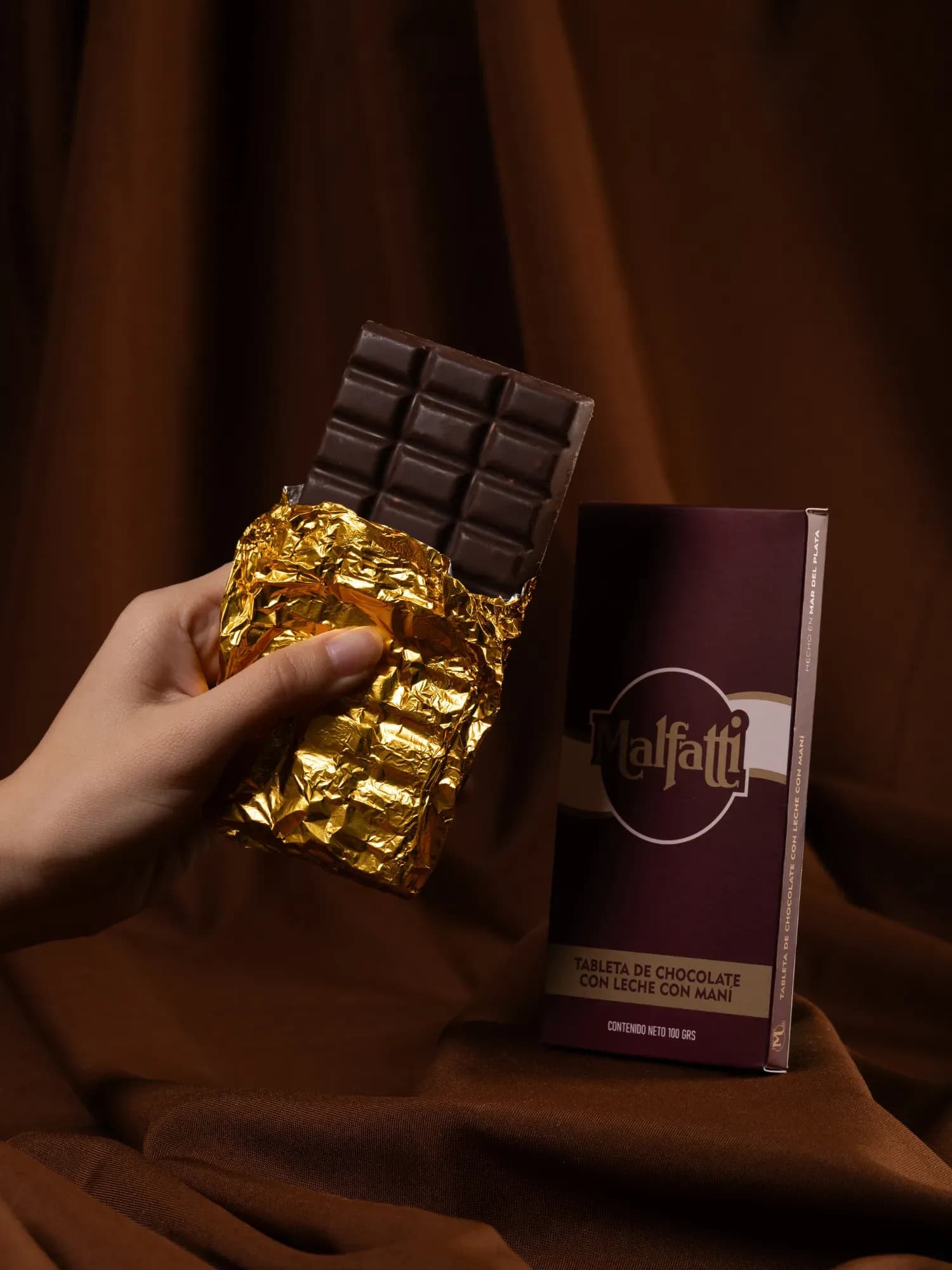 Tableta Chocolate Negro Maní